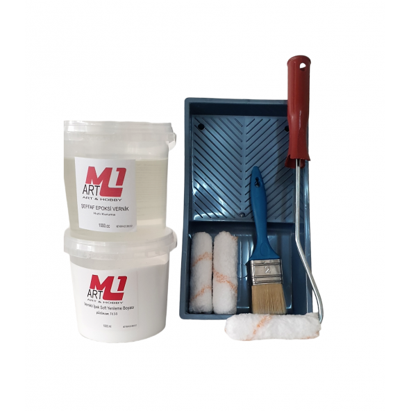M1 ART Mutfak Tezgah ve Fayans Boyama Seti BEYAZ 7Lİ SET