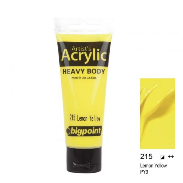 Bigpoint Akrilik Boya 75 ml Lemon Yellow 215 ürün görseli