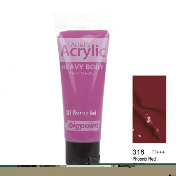 Bigpoint Akrilik Boya 75 ml Phoenix Red 318