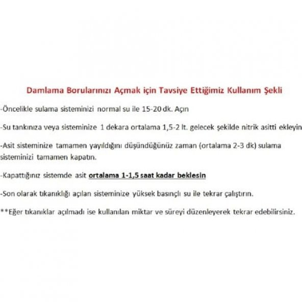 COŞARX DAMLAMA AÇICI 56 25 KG NİTRİK ASİT - 2