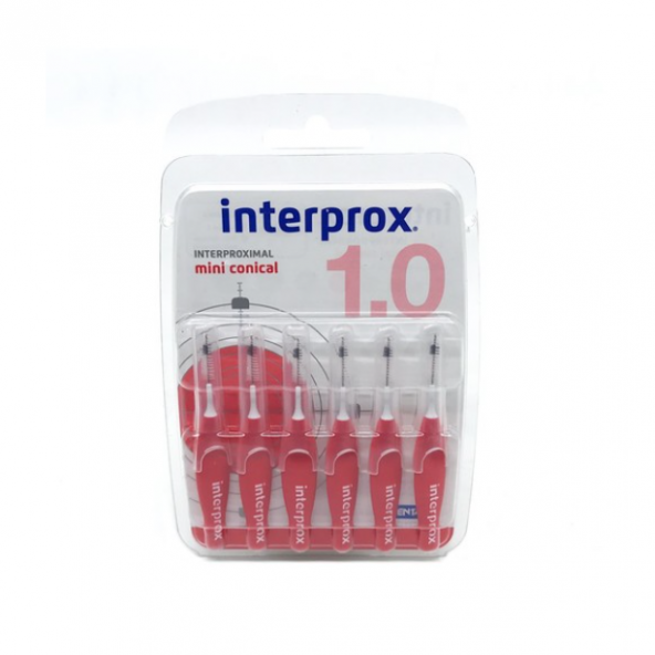 Interprox Blister 1,0 Mini Conical Kırmızı 6lı - 1