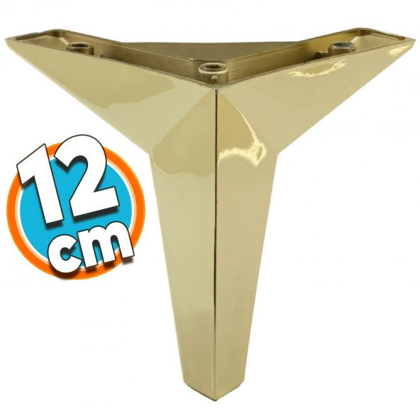 Mobilya Kanepe Sehpa TV Ünitesi Koltuk Ayağı 12 cm Altın Gold Baza Ayak - 1