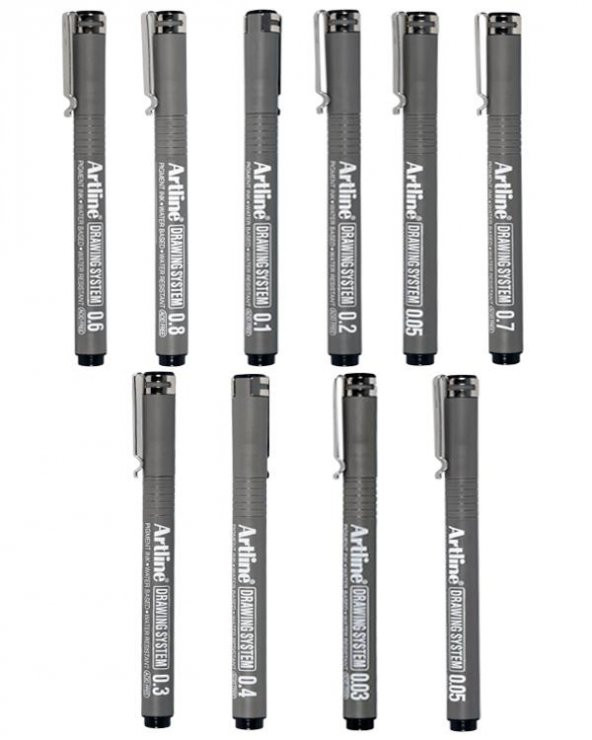 Artline 10lu Teknik Çizim Kalemi Kalem Seti