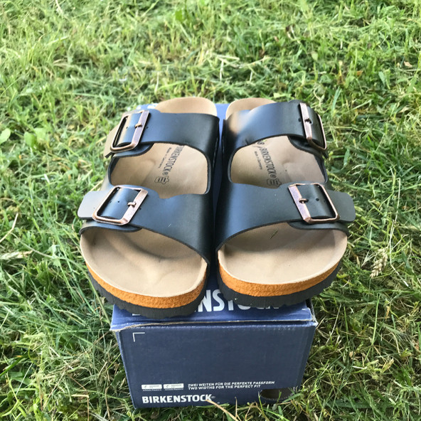 Arizona Unisex Siyah Bronze Tokalı Terlik