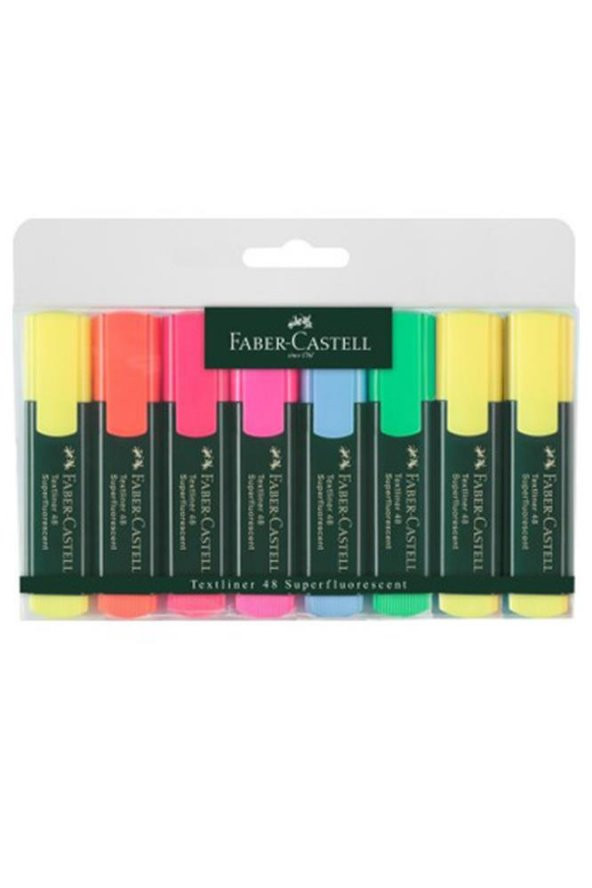 Fosforlu Kalem 8 Li 1 Paket Textliner Canlı Renkler Kesik Uçlu İşaretleme Kalemi Sarı Turuncu Kırmızı Pembe Mavi Yeşil