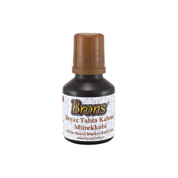 Brons Beyaz Tahta Kalemi Mürekkebi 30 cc. Kahverengi ürün görseli