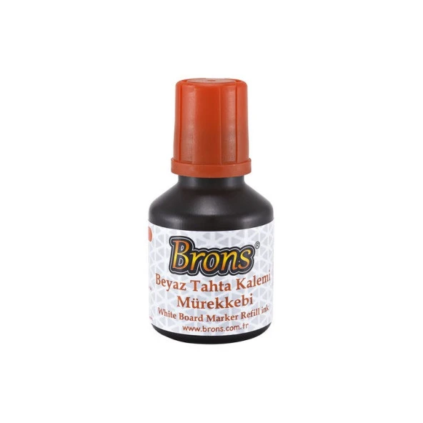 Brons Beyaz Tahta Kalemi Mürekkebi 30 cc. Turuncu