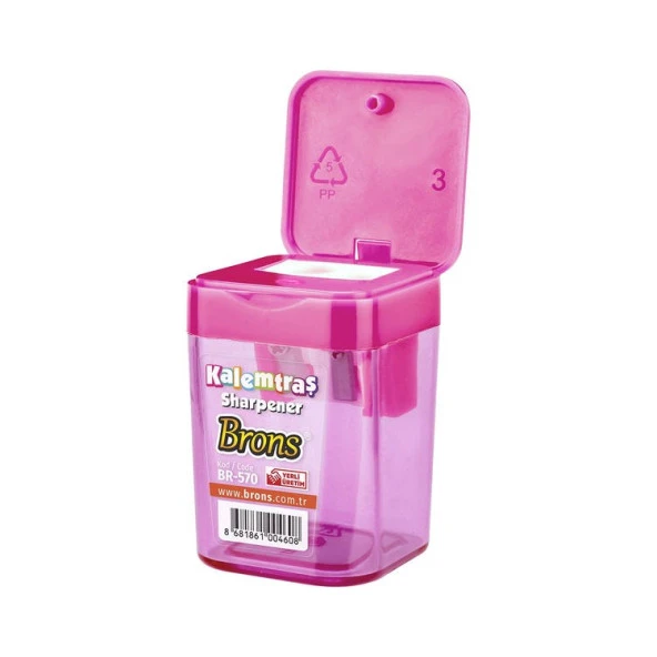 Brons Hazneli Çiftli Kalemtraş Kare