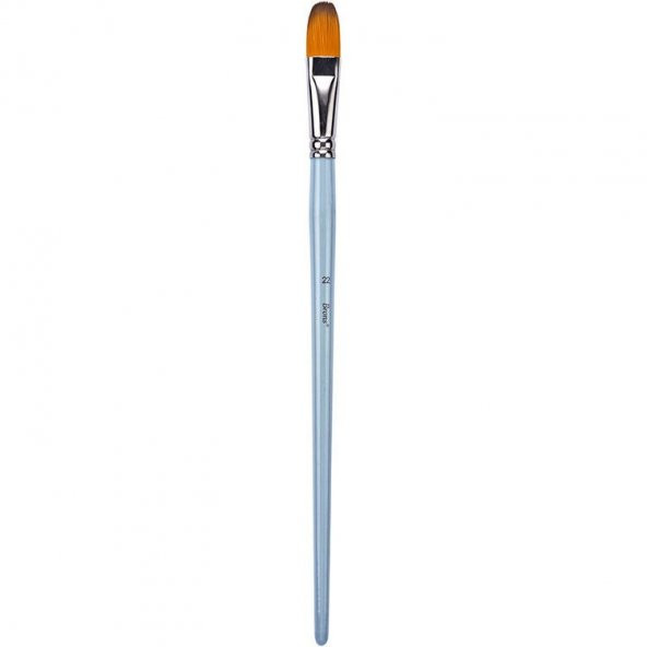 Brons Uzun Saplı Sentetik Kıl Kedi Dili Fırça No:22