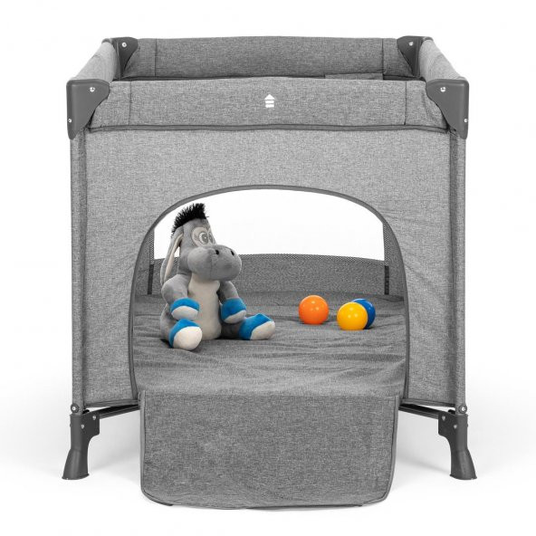Gulz Lindo Oyun Parkı Bebek Beşik 70x120 Cm + Pamuk Yatak Gray - 6