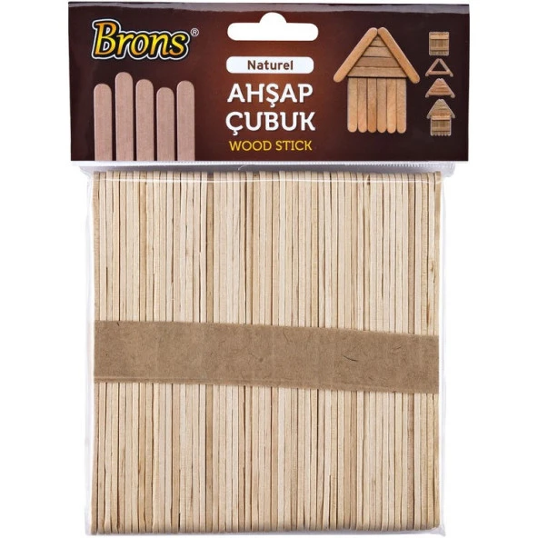 Brons Ahşap Çubuk Naturel Geniş BR-901