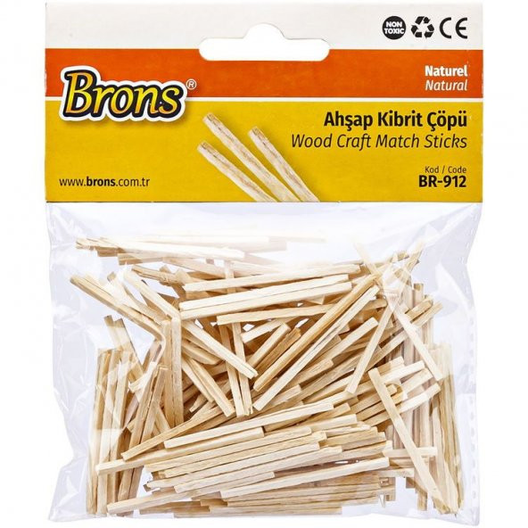 Brons Ahşap Kibrit Çöpü Naturel BR-912