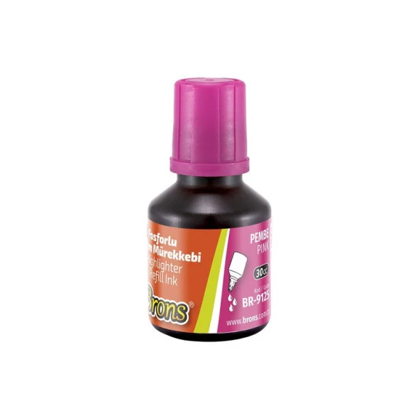 Brons Fosforlu Kalem Mürekkebi 30 cc. Pembe