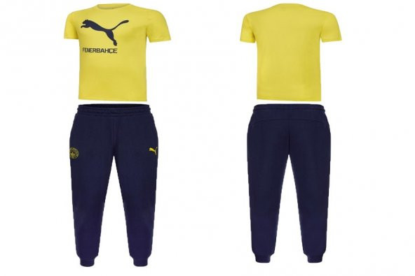 Puma Fenerbahçe Lacivert Eşofman Altı Ve  Sarı Tshirt Takım