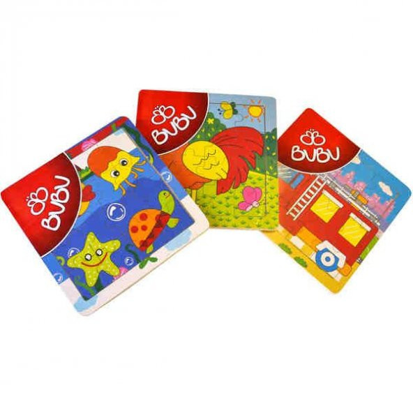 BuBu Ahşap Puzzle 20x20 cm. 16 Parça