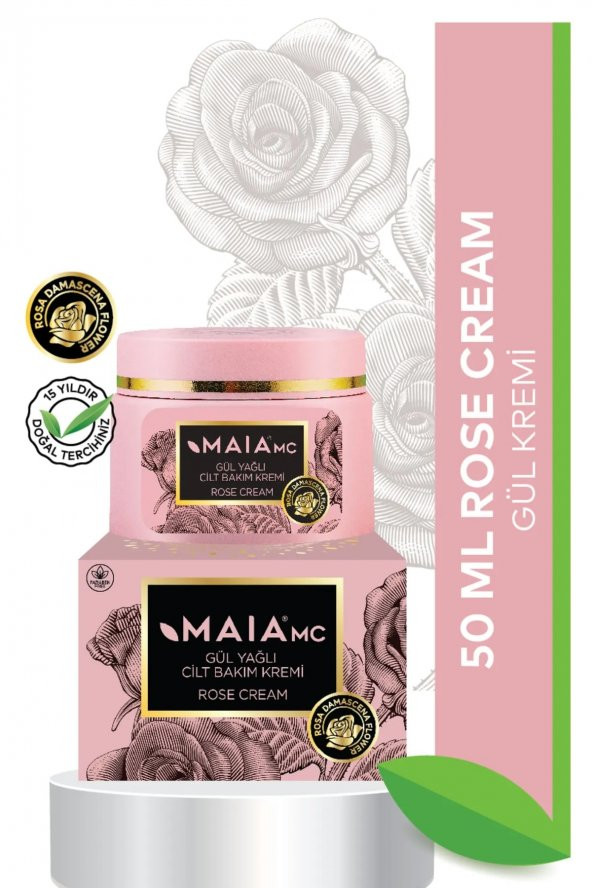 Maia Gül Yağlı Cilt Bakım Kremi 50 ML