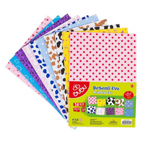 BuBu Desenli Eva 20x30 cm 10lu Paket