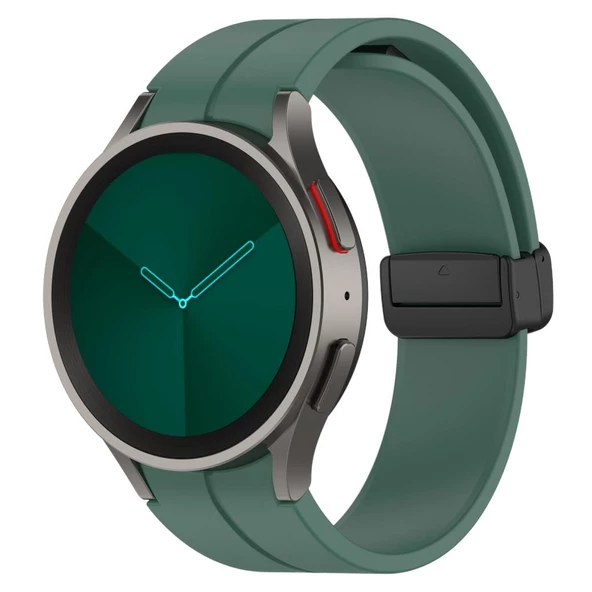 Samsung Galaxy Watch 4 5 6 7 FE 40 44 Classic 42 43 46 47 mm Kordon Magnetli Ayarlanır Silikon Kordon - 9