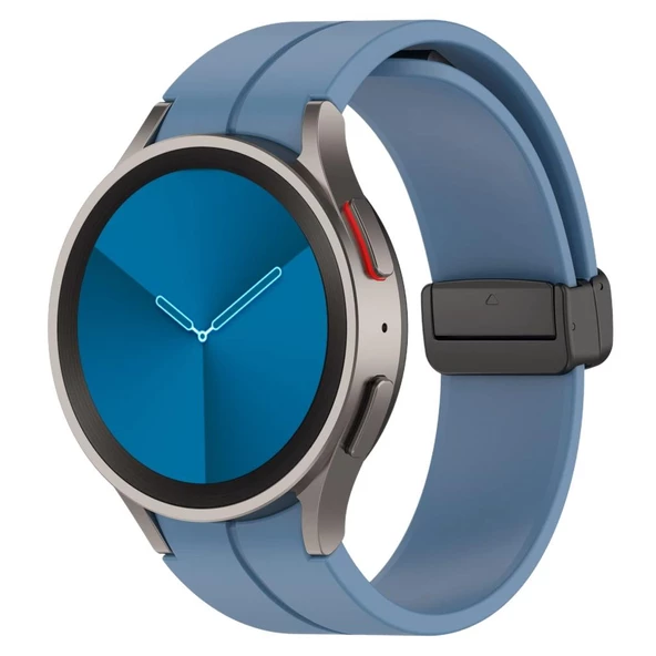 Samsung Galaxy Watch 4 5 6 7 FE 40 44 Classic 42 43 46 47 mm Kordon Magnetli Ayarlanır Silikon Kordon - 5