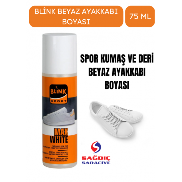 Blinksport Max White Beyaz Spor, Deri Ve Kumaş Ayakkabı Boyası SAGDCB030