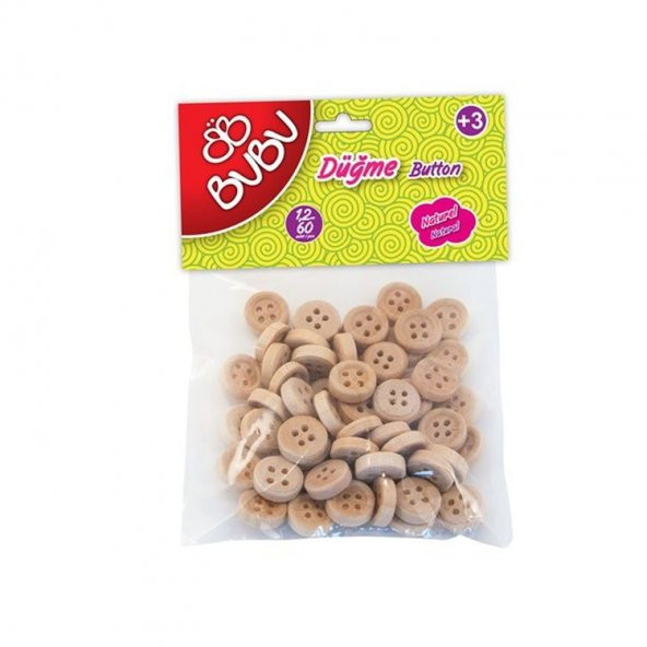 BuBu Düğme Naturel 60lı