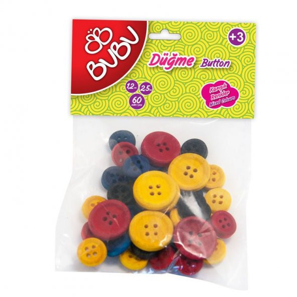 BuBu Düğme Renkli 40lı