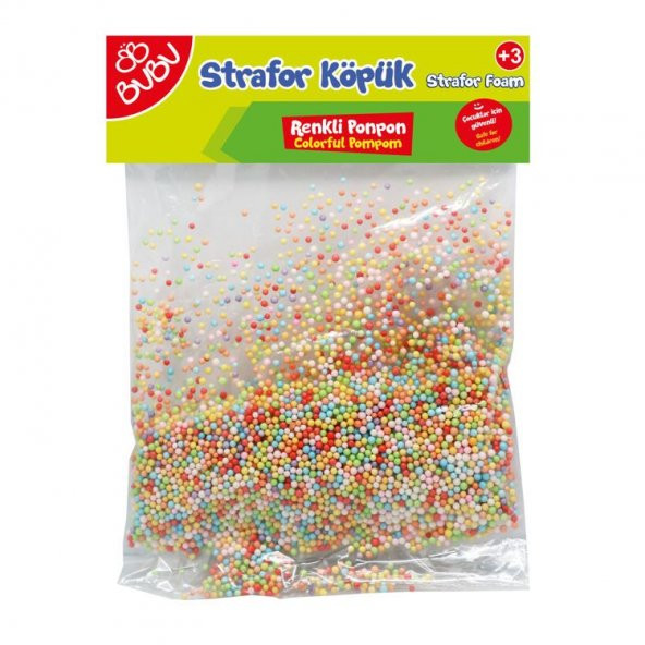 BuBu Strafor Köpük Renkli Ponpon