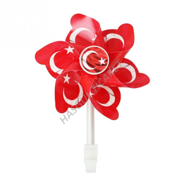 Hsgl Bisiklet Kırmızı Beyaz Ayyıldızlı Rüzgar gülü Bisiklet Aksesuar - 5