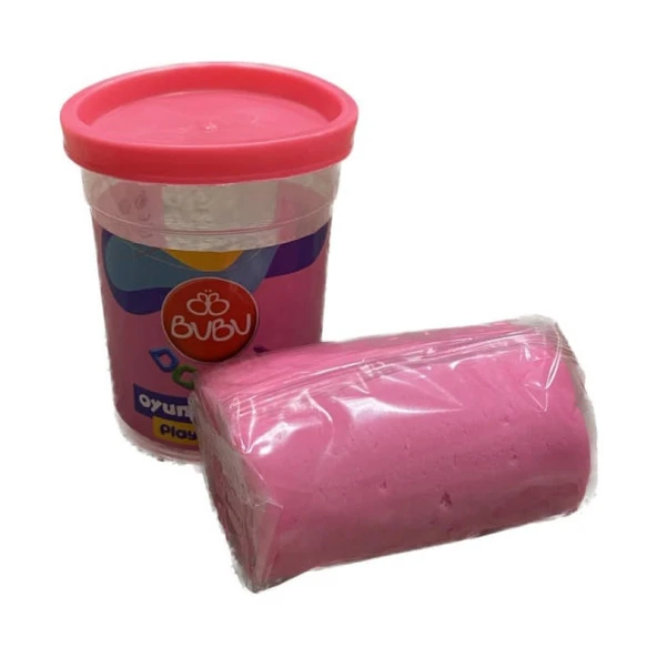 Bubu Tek Renk Oyun Hamuru 125 gr Pembe