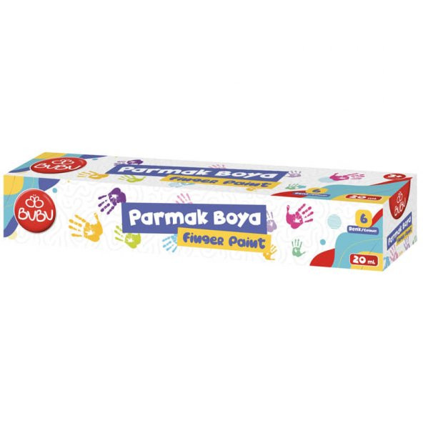 Bubu Parmak Boyası 6 Renk x 20 ml. Birleşik Pot