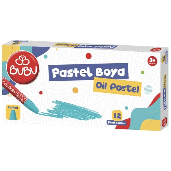 Bubu Pastel Boya 12 Renk Karton Kutu