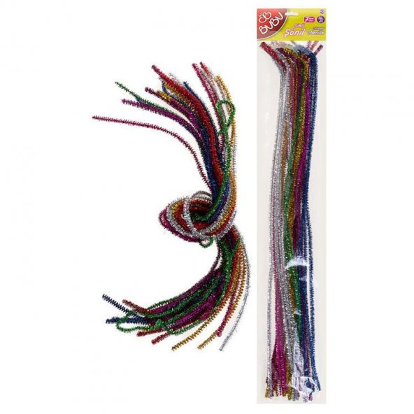 BuBu Simli Şönil 50cm 7 Renk 25li