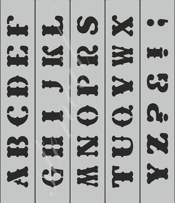 C004 Harf Stencil Boyama Şablonu