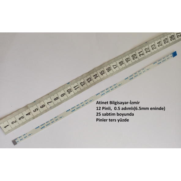 Awm 20624 80C 60V Vw-1 Flex Kablo 12 Pin 25 Cm 12-0.5-25B - Resim 2