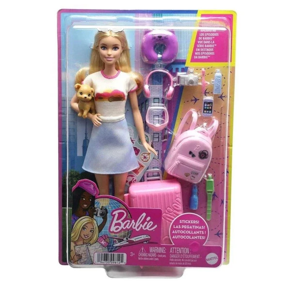 Barbie Seyahatte Bebeği Ve Aksesuarları