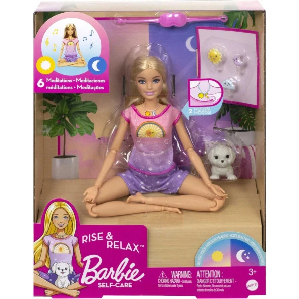 Barbie Meditasyon Yapıyor Oyun Seti Gece ve Gündüz Modları Ses Efektli Müzikli