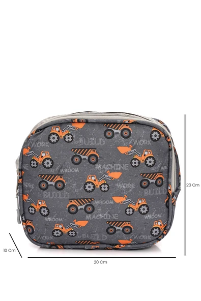 Cambridge Polo Club 3'lü Okul Çanta Seti Gri Kamyon  /PLCAN2079.335 - Resim 7