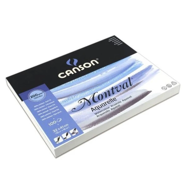 Canson Montval Maxi Pack Suluboya Blok 200 gr. 100 Sayfa 32x41 cm.
