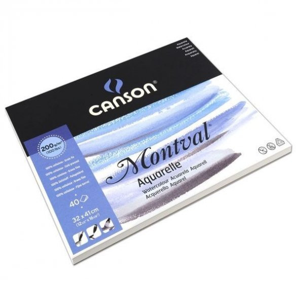 Canson Montval Suluboya Blok 200 gr. 40 Sayfa 32x41 cm.
