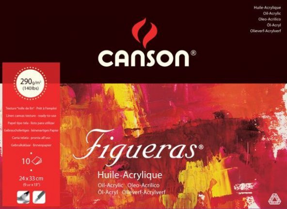 Canson Figueras Tuval Görünümlü Yağlıboya Defteri 290 gr. 24x33 cm. 10 Sayfa