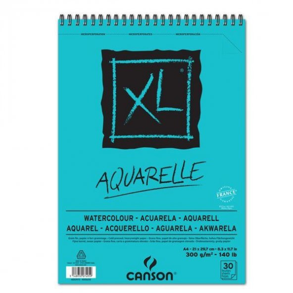 Canson XL Spiralli Suluboya Blok 300 gr. A4 30 Sayfa