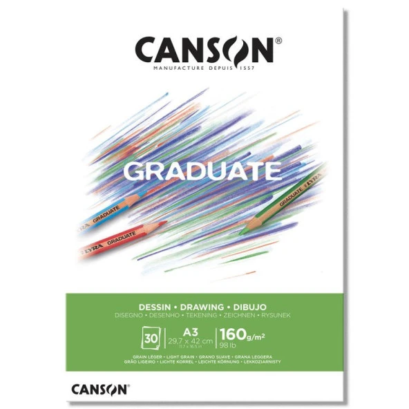 Canson Graduate Drawing Çizim Defteri 160 gr. A3 30 yp. ürün görseli