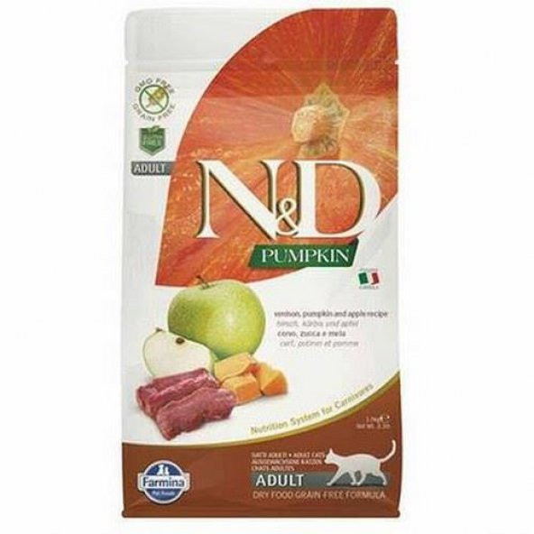 N&D Pumpkin Geyik & Elma Kedi Maması 1,5 Kg