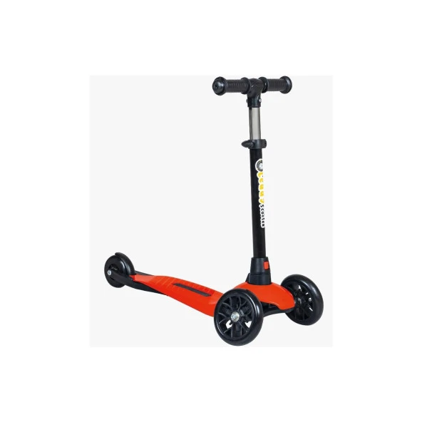 Leddy Scooter Kırmızı Işıksız 3 Tekerlekli Kutulu Scooter