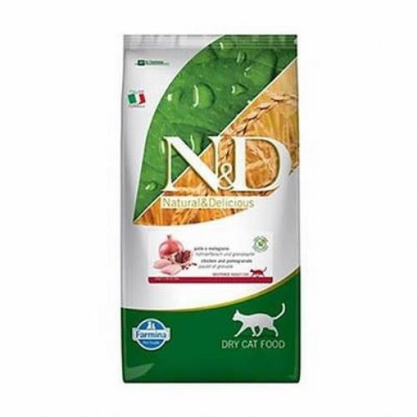 N&D Tahılsız Tavuklu Narlı Kısırlaştırılmış Kedi Maması 10 Kg
