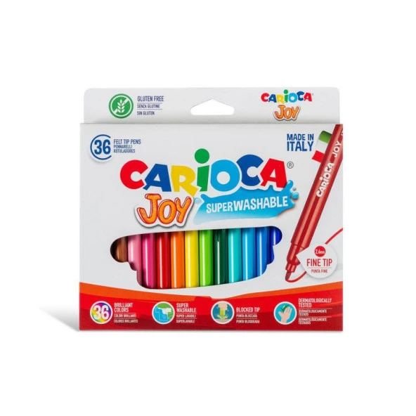Carioca Joy Süper Yıkanabilir Keçeli Boya Kalemi 36lı