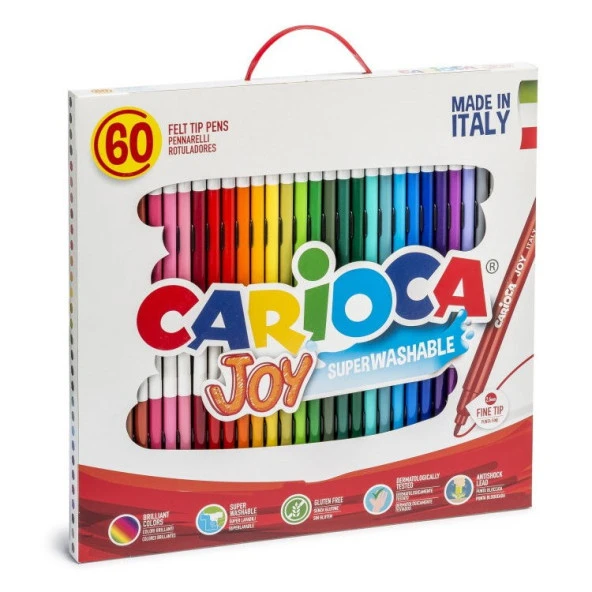 Carioca Joy Süper Yıkanabilir Keçeli Boya Kalemi 60 Renk