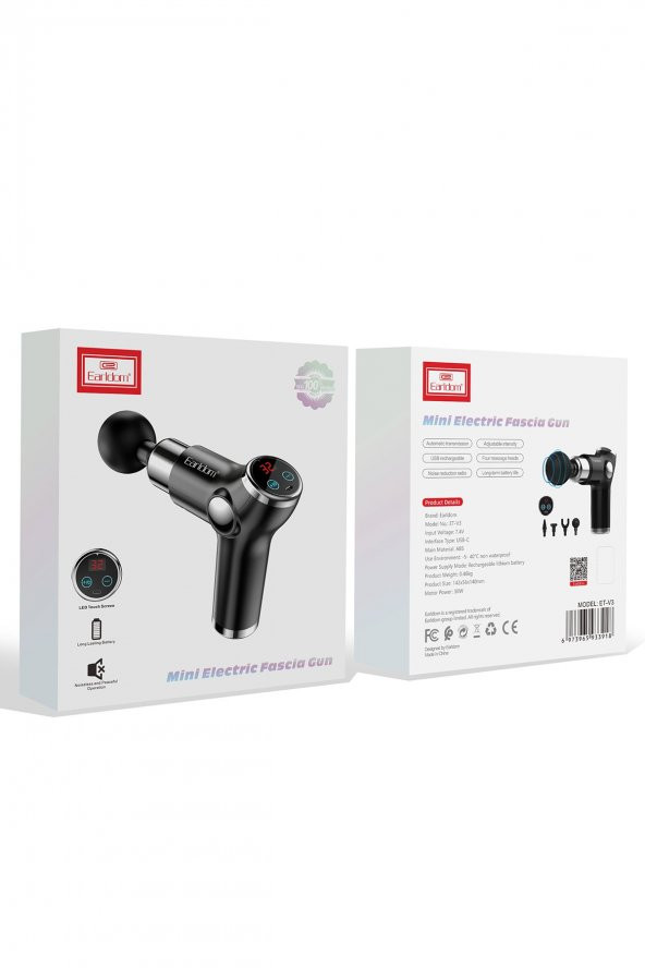 ET-V3 Şarjlı Masaj Aleti Fuchsia Type-C 30W Profosyonel Masaj Aleti - 7