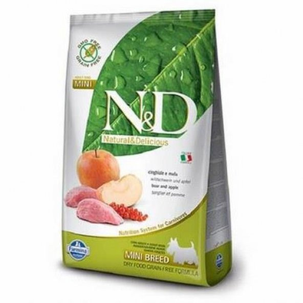 N&D Domuz & Elma Tahılsız Küçük Irk Yetişkin Köpek Maması 2,5 Kg