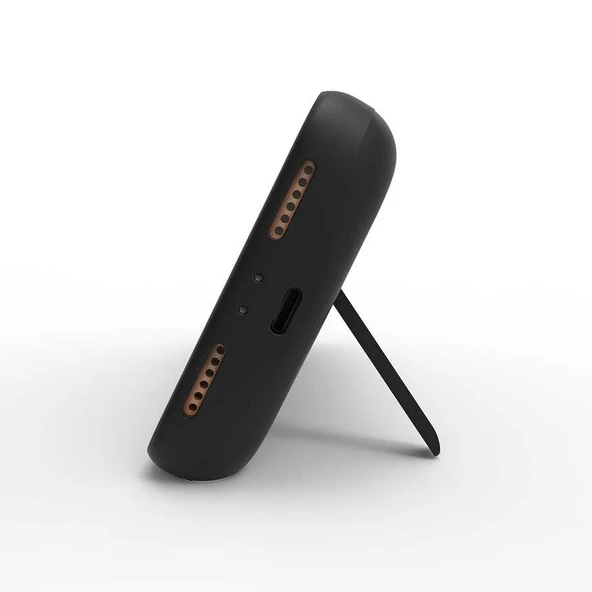 Apple iPhone 11 PRO Uyumlu Fuchsia Şarjlı Kılıf Led Işık Göstergeli Standlı Powerbank Kapak - Resim 3